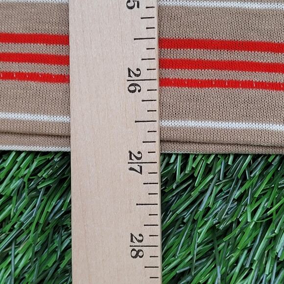 Vintage 80s LEVIS Stripes Polo Shirt M/L 21x27 Brown - Picture 5 of 12